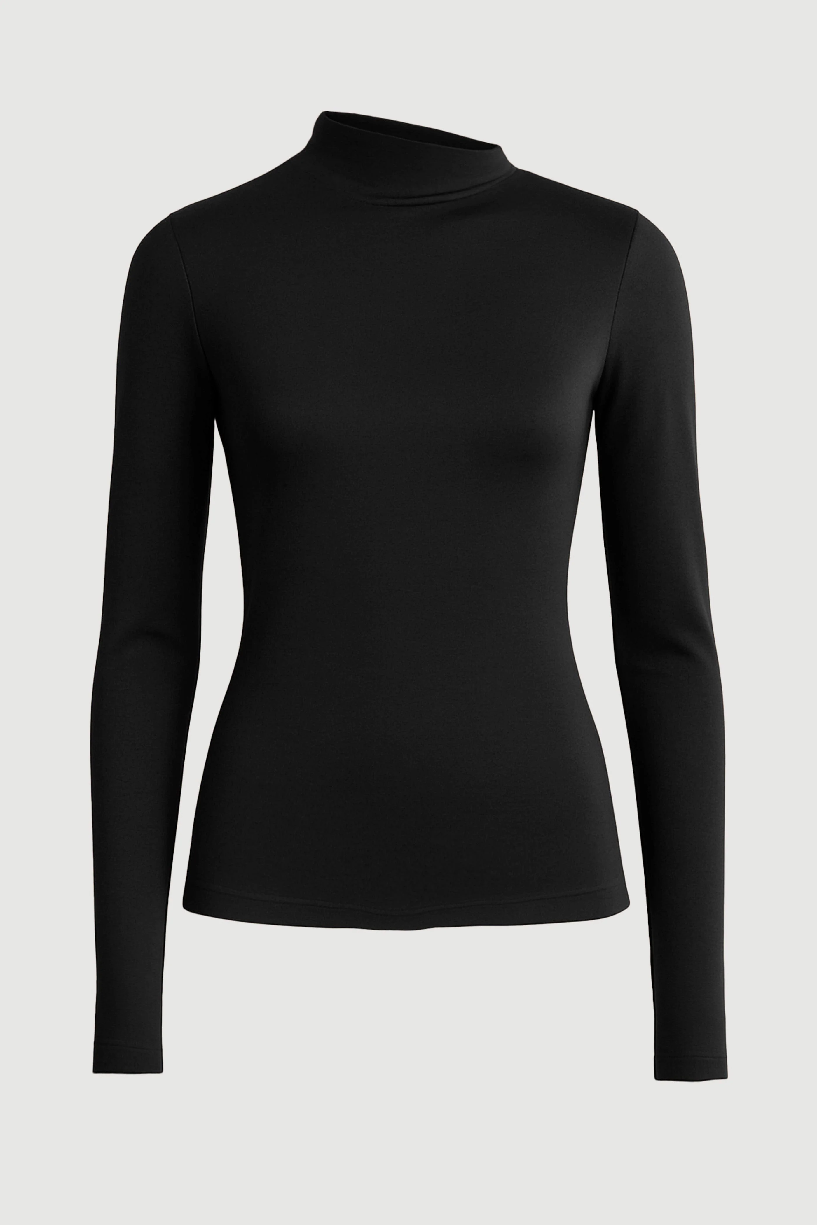 Vittoria Asymmetric-Neck Semi-Sheer Ruched Tee - Image 7