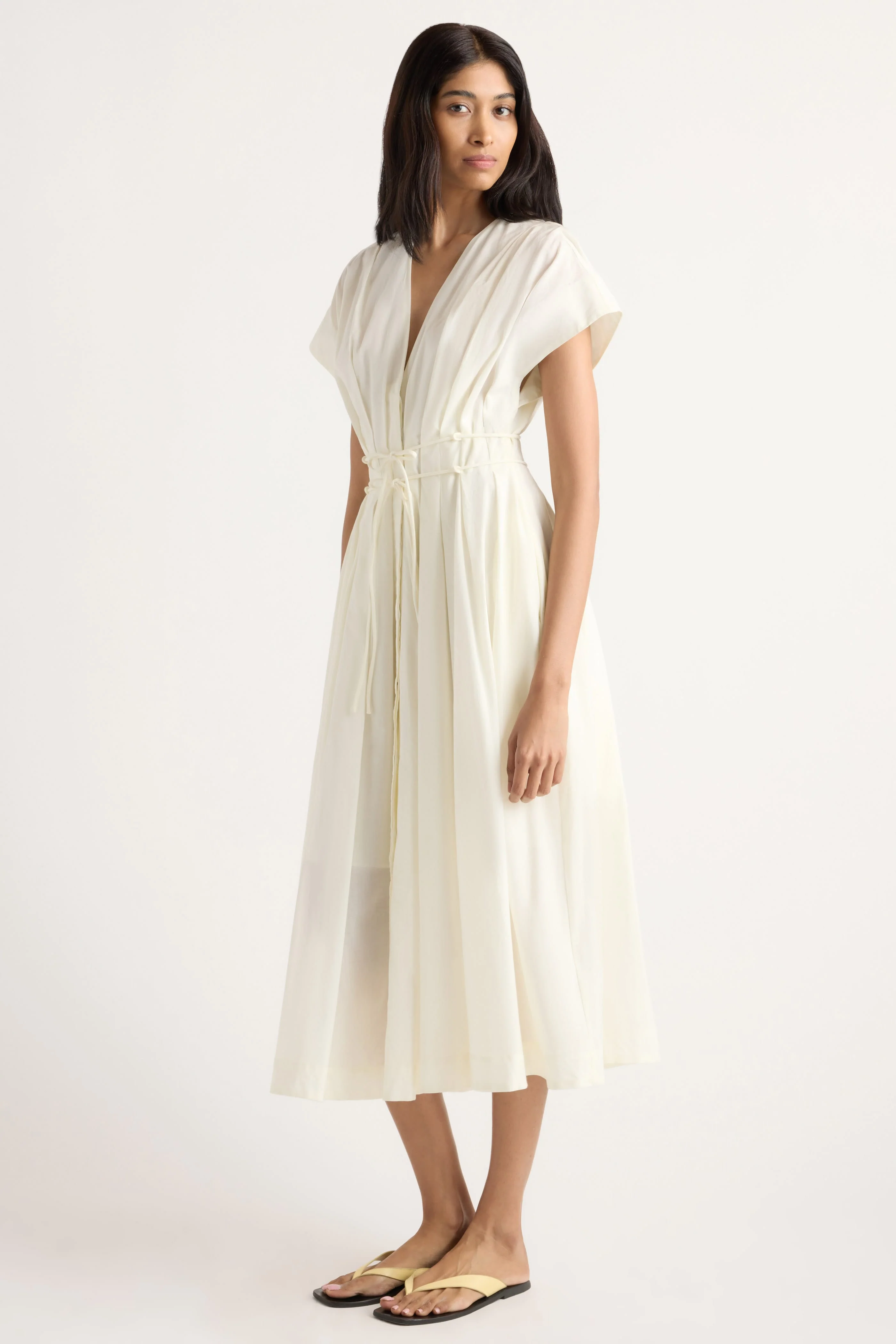 Yvette Cotton V-Neck Dress - Image 2