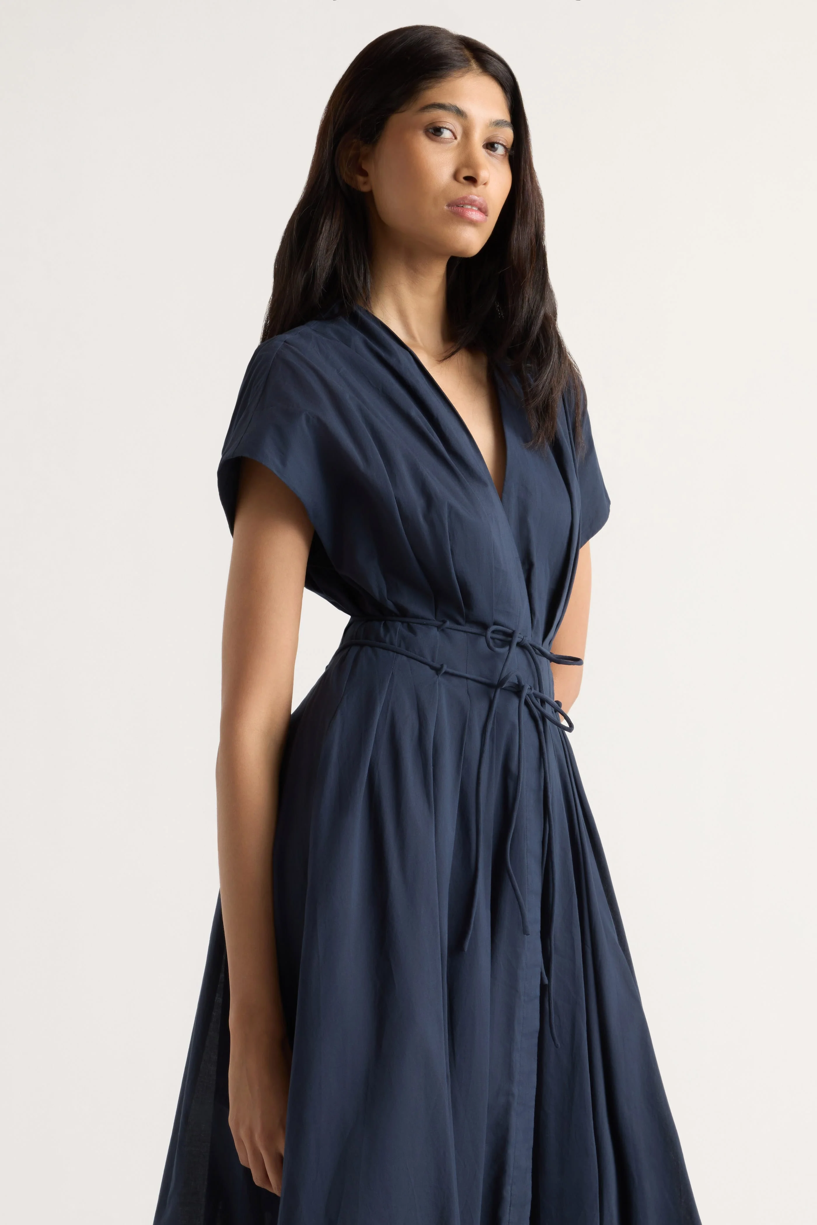 Yvette Cotton V-Neck Dress - Image 5