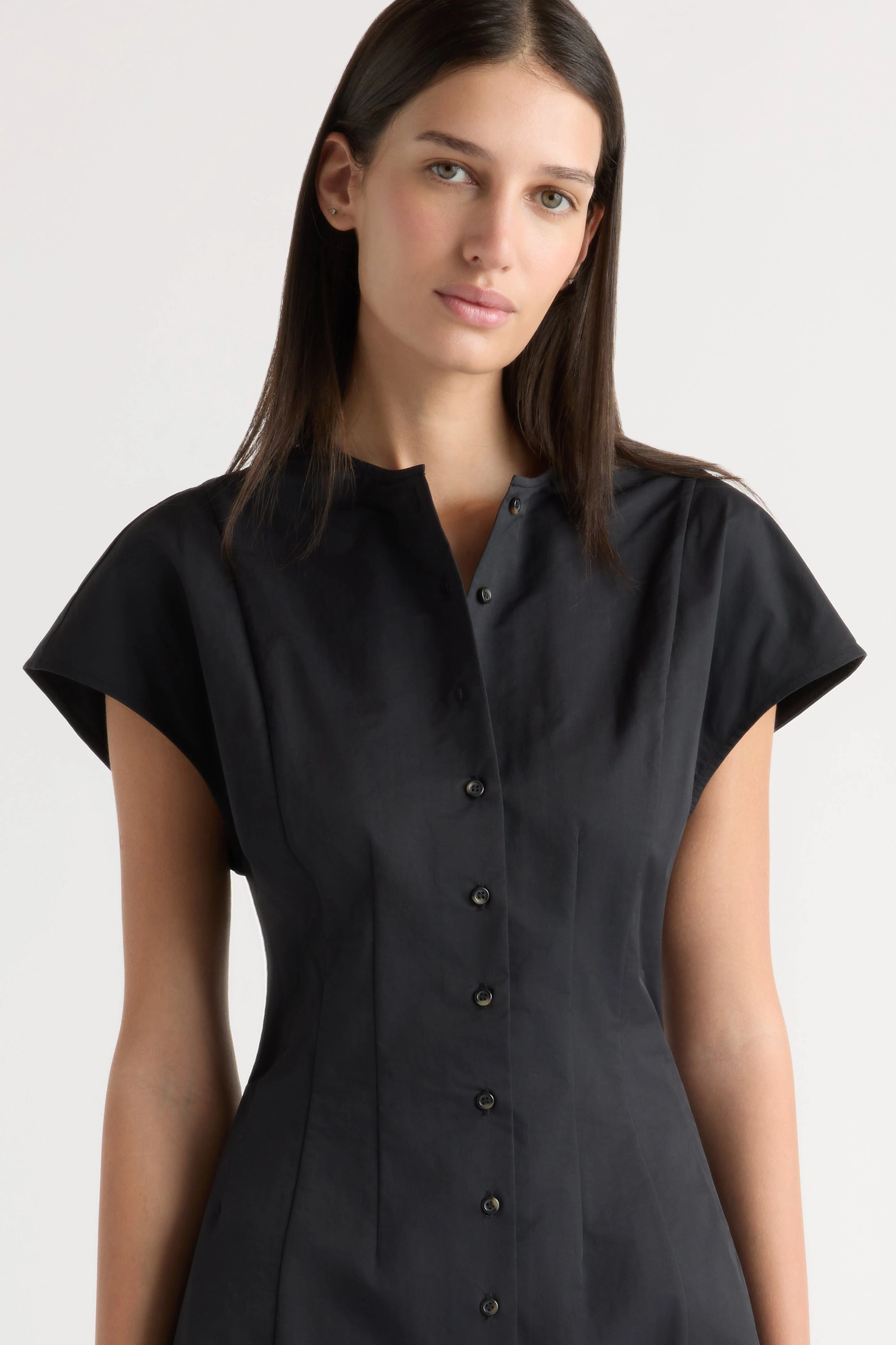 Zarine Sculpted Button Dress - Image 3