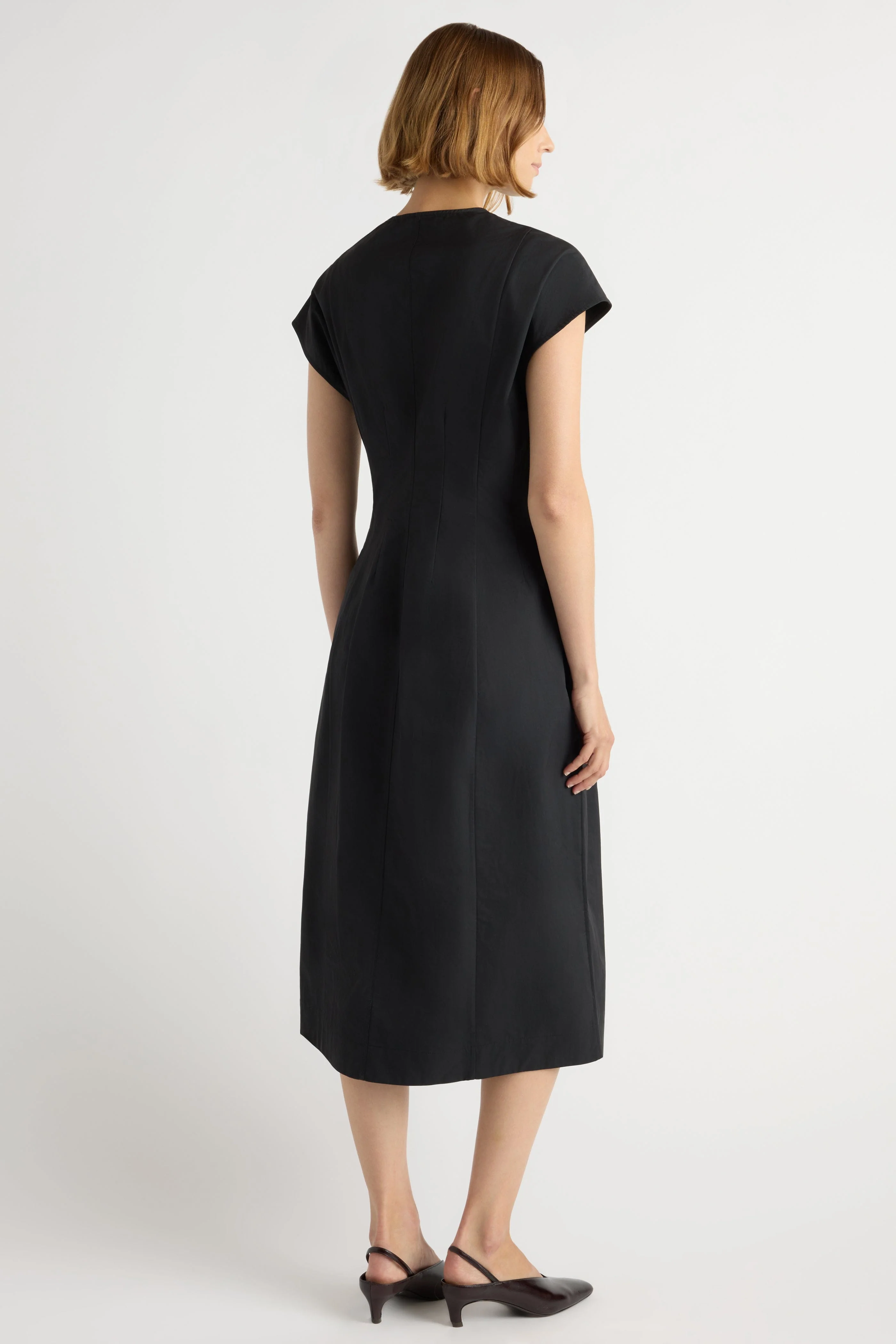 Zarine Sculpted Button Dress - Image 8